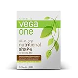 Vega One All-in-One Nutritional Shake Chocolate (10 Count , 1.5 oz) - Plant Based Vegan Protein Powder, Non Dairy, Gluten Free, Non GMO