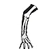 Tinksky Halloween Skeleton Gloves Long Arm Full Finger Gloves Costume Cosplay Party Halloween Costumes 1 Pair