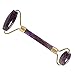 Natural Amethy Quartz Jade Stone Roller for Face Massage Neck Beauty with Double Roller,Anti-Aging Beauty Skincare Tool to Rejuvenate Facial Skin and Anti-Wrinkle Massager for Face Eyes Neck(Amethyst)