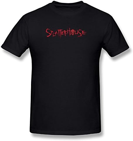 HAOJIA Men's Splatterhouse Game Logo T-shirt L Black