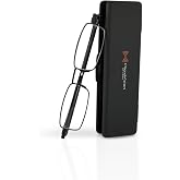 MicroVision Flat Folding Reading Glasses with Compact Case | Flat folding reading glasses for men and women with a compact, portable design that stores easily in a pocket, purse or bag.