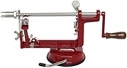 VKP Brands Apple Peeler, Stainless Steel Blades, Red