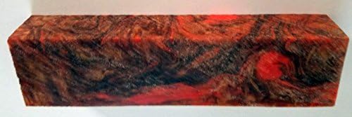 Bronze & Orange Acrylester (1 pc) Knife Blank/Hidden Tang 1" x 1 1/2" x 6" 2009