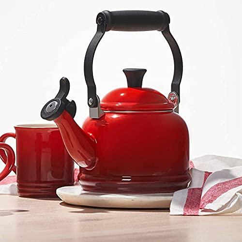 Le Creuset Enamel On Steel Demi Tea Kettle, 1.25 qt., Cerise Pricepulse
