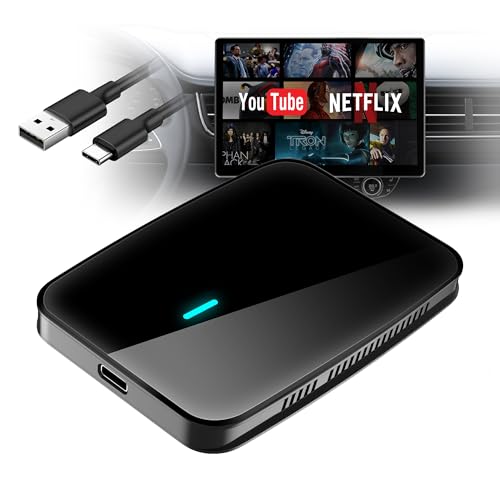 ATOTODIRECT Wireless CarPlay Android Auto Adapter, CarPlay AI Box for CP/AA by Cable, 2G+16G, Dual WiFi and Bluetooth Hub IoT, BLE, for Netflix/Youtube/TF Card, DriveChat AI Voice, CB4A