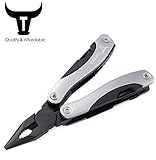 Torero TRL1 Multi-Tools Pliers with Black Oxide Finish, 14- in-1 tools , Full-Size 2.6-inch 420 Steel Blade, 6.1-inch Handle , Sliver Blue Available