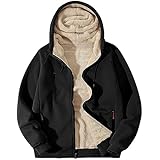 Sherpa Fleece Lined Hoodie Women's Sherpa Lined Zip Up Hoodie - Winter Warm Fleece Hooded Jacket With Pockets Women's Zip Up Hoodie