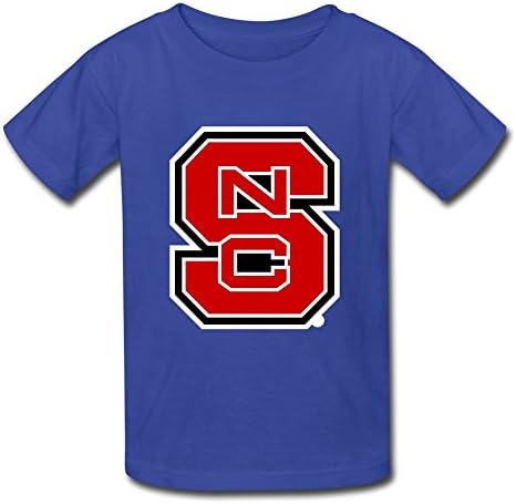 Youth Classic Brand New NCAA North Carolina State University Athletic Logo T-Shirt RoyalBlue US Size L