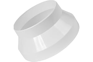 ECOPRO VENT 5" to 4" Eccentric Reducer/Increaser - Connect Straight & Flex Duct, Fan or Vent - HVAC, Heating & Cooling Applications