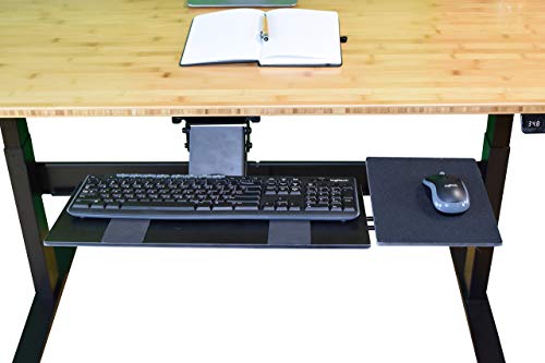 Uncaged Ergonomics (KT1-b) Ergonomic Under-Desk Computer Keyboard Tray w/ Negative Tilt. Affordable Adjustable Height & Angle Under desk Drawer, Tilting Mouse Pad Swivels 360 (Certified Refurbished)