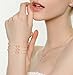 LOLIAS 6 Pcs Love Knot Bangle Bracelets Simple Cuffs Bridesmaid Bracelets for Women Stretch Bracelets,Rose-gold Tone