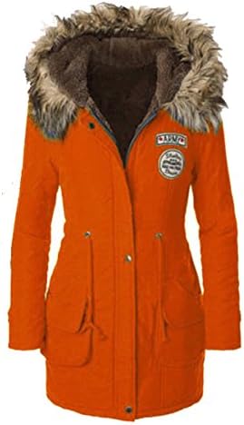 ASCHOEN Womens Hooded Warm Winter Faux Fur Lined Parkas Long Coats Outdoor Overcoat
