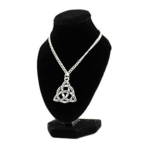 HuntGold 1X Women Celtic Knot Trinity Interweave Alloy Pendant Chain Necklace Choker(Silver)