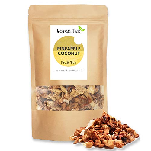 LORAN - Raspberry-Pineapple Set, Himbeere-Kirsche, Kokos-Ananas Früchtetee,150g,Teeflasche mit Sieb to go Teamaker 500… – Bild 3