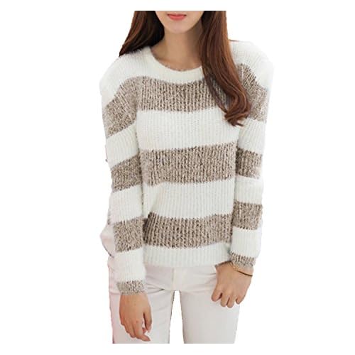 ペプ Pepu ゆったり モコモコ トップス ボーダー モヘア ニット