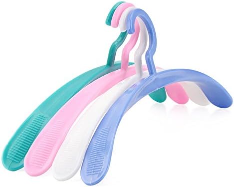 Halfmoon Bend Quality Plastic Hanger Anti-slip Hangers Hold Clothes Drying Rack Neckline Plastic Hangers 6 Pc/Lot