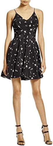 Amanda Uprichard Womens Haley Silk Printed Sundress B/W L