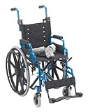 Wenzelite Wallaby Pediatric Folding Wheelchair, Blue, 14 Inch