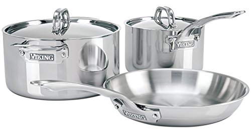 Viking 3-Ply Stainless Steel Cookware Set, 5 Piece