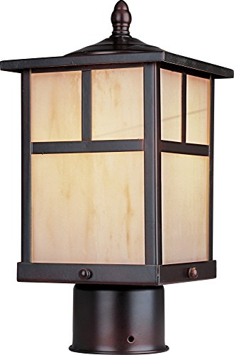 Maxim Lighting 4055HOBU Craftsman Post Mount Light - Outdoor Capable Mount Light with Burnished Finishing. Lighting Fixtures