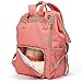 Yokstore Diaper Bag Backpack, Waterproof Nappy Bag for Mom and Dad, Maternity Diaper Bag Multipurpose Travel Backpack with Stroller Straps, Large Capacity, Pink Medium