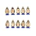 Eowpower 10 Pieces PC4-M6 Pneumatic Straight Fitting Joint for Outer Diameter 4 mm Nylon Tube, M6 Thread