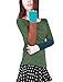 Allegra K Women Color Block Thumb Hole Sleeve Top Slim Fit T Shirt S Dark Green