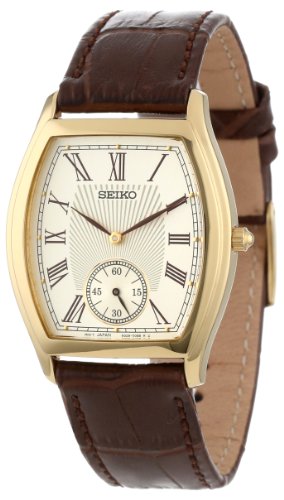 Seiko Men's SRK008 Stainless Steel Watch with Leather Band