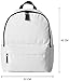 Amazon Basics Classic School Backpack - White