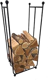 GAP GARDEN PRODUCTS Metal Log Rack Stand with Kindling Basket - Tall view 3