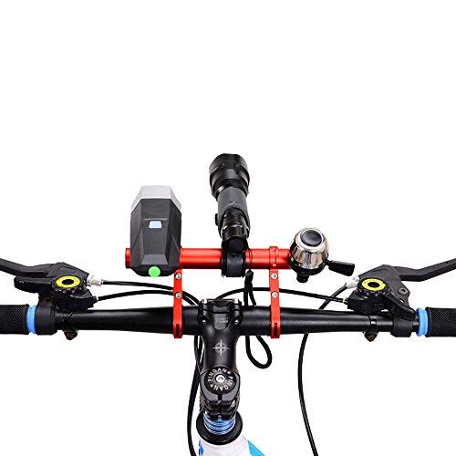 YESON Bike Handlebar Extender Double Bicycle Handlebar Extension Mount Aluminum Alloy Handlebar Bracket,Red