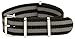 Clockwork Synergy® Classic Nylon Nato watch straps bands (22mm, Black/Grey)