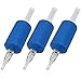 ITATOO® 25pcs 25mm 1 Inch 9 Mag 9M Silicone Soft Blue Disposable Tattoo Tubes with Grip Clear Long Tips 9 Magnum for Tattoo Needles 8F 9M1 9RM 9F 9RF 17M2 17RM2 (9FT)