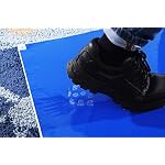 Cleanroom-Sticky-Mats-with-Base-Pad-Include-5-Tacky-Mats-of-30-Sheets-150-Sheets-Total-1-Non-Slip-Hard-Plastic-Frame-Size-24x36-Inches-Thicken-to-50-Microns-Per-Sheet-Repositionable-Blue