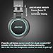 REETEC Bluetooth Headphones Over Ear - [Colorful LED Lights, 20H Playtime] Foldable Hi-Fi Stereo Wireless Headphones with Built-in Mic for iPhone, iPad, Smartphones, Laptop, PC, SD/TF, Grey