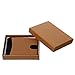 MINICAT Leather Oxford Series Front Pocket Slim Wallets For Men With FRID Blocking(Black-Tan)