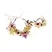 Ever Fairy 2pcs/Set Beige Flower Crown and Wrist Band Wedding Hair Wreath flower Headband (Beige)