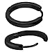 Charisma Hoop Huggie Earrings Unisex Stainless Steel Ear Piercings Hypoallergenic Jewelry Black 3 Pairs