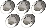 Stainless-Steel Kitchen Sink Strainer - Set of 5 - Large Wide Rim 4.25