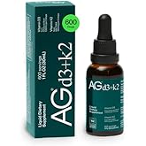 AG1 Vitamin D3 K2 Drops, 1000IU of Vitamin D3 and 100mcg of K2 per Serving, Supports Bone Density and Calcium Absorption (Athletic Greens)