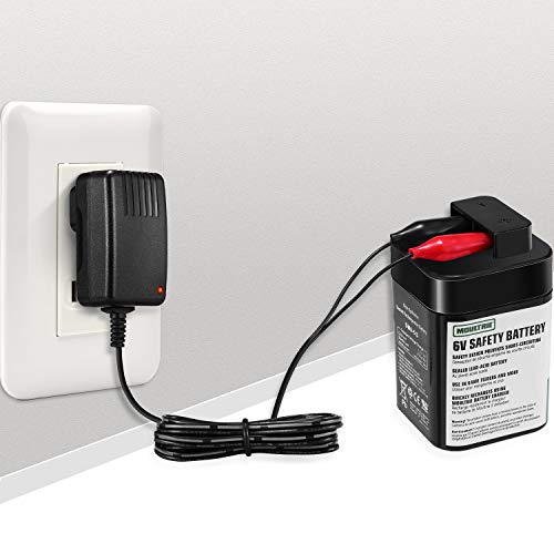 RUSFOL [UL Listed] 6Volt Battery Charger for Moultrie Battery (Input
