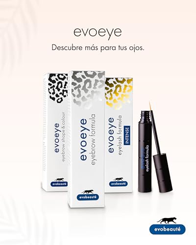 EVOBEAUTÉ evoeye Eyelash Formula 1ml High Performance Eyelash Serum for the Look of Longer, Dense Lashes in 6-8 Weeks - Moisturizing Serum with Revitalizing Peptides