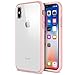 Maxboost iPhone X Case, HyperPro Hybrid Clear Case with GXD GEL [Drop Protection] / Premium Clarity for Apple iPhone X / iPhone 10 2017 [Reinforced Frame] TPU Bumper + Hard PC Back Cover -Pink/Orange