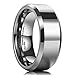 King Will BASIC Men's 8mm Tungsten Carbide Ring Polished Plain Comfort Fit Wedding Engagement Band 11.5