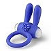 MOJOY Mini Penis Ring Vibrating Rabbit Cock Ring, Silicon Vibrators Clitoral Stimulators Adult Sex Toy for Couples (Blue)