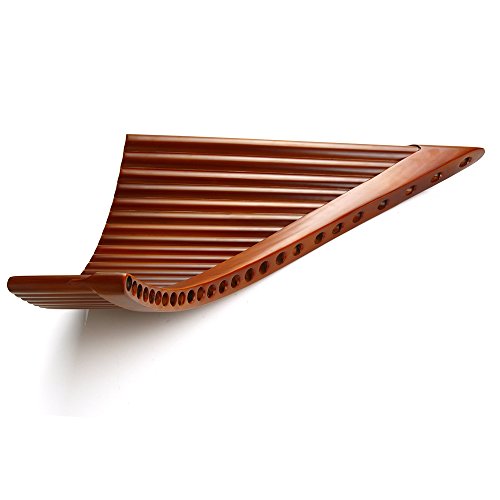 25 Pipes C Key Pan Flute Chinese Traditional Musical Instrument Pan Pipes Easy to Learn (Right Hand with Box)
