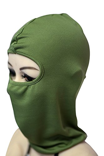 Zldoll Ski Face Mask Ultra Thin Windproof Motorcycle Cycling Balaclava Candy Color for Fishing Running Skiing Hiking (Army Green)