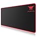 Combaterwing Gaming Mouse Pad, Large Computer Wireless Mouse Mat with Stitched Edges Silky Smooth and Ultra Thick Wide Size 27.56 X 11.81 X 0.08 inches (Black)