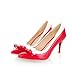 Charm Foot Womens Fashion Bows High Heel Stiletto Mary Jane Pump Pointed Shoes