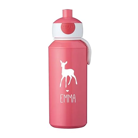 4you Design Personalisierte Trinkflasche REH Silhouette| Mepal Campus Pop-up | Schule - Kindergarten - Sport - Freizeit - 6 F